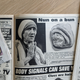 Newspaper clippings about the Mother Teresa cinnamon roll, the "NunBun"